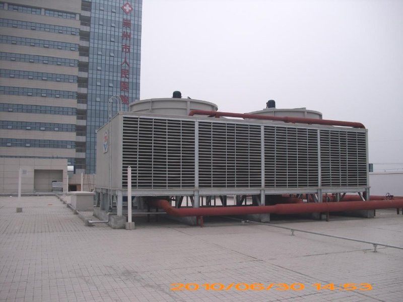 横流式超低噪声方形玻璃钢冷却塔BHC-400×2-FB