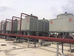 陕西安康天贸城（横流式超低噪声方形玻璃钢冷却塔BHC-350×2-FB  四组）